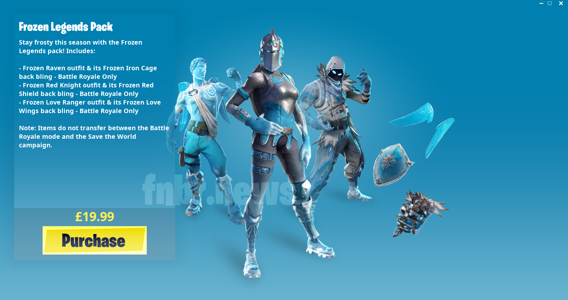 Leak: Frozen Legends Pack Coming to Fortnite on December 24th, Costs $25