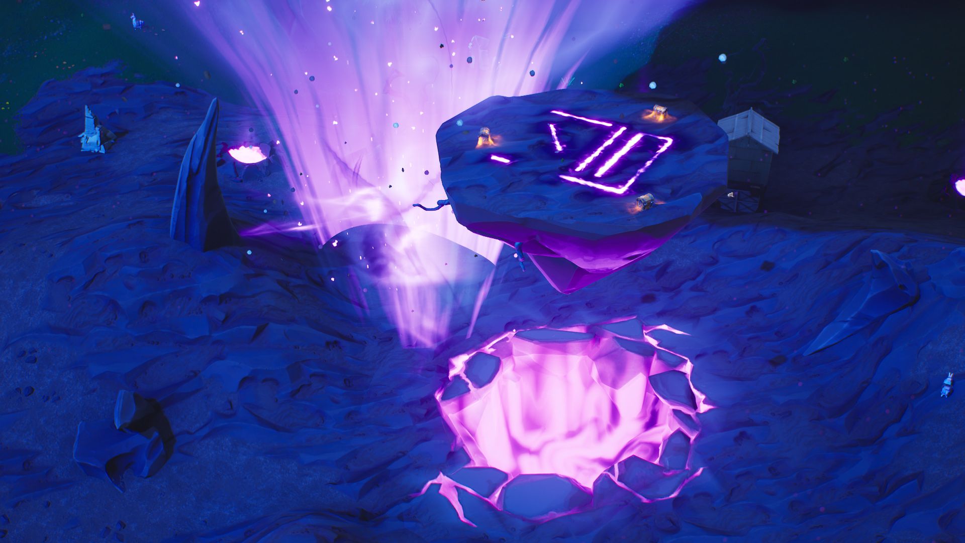 The island has reached the first rune and lifted it out of the ground