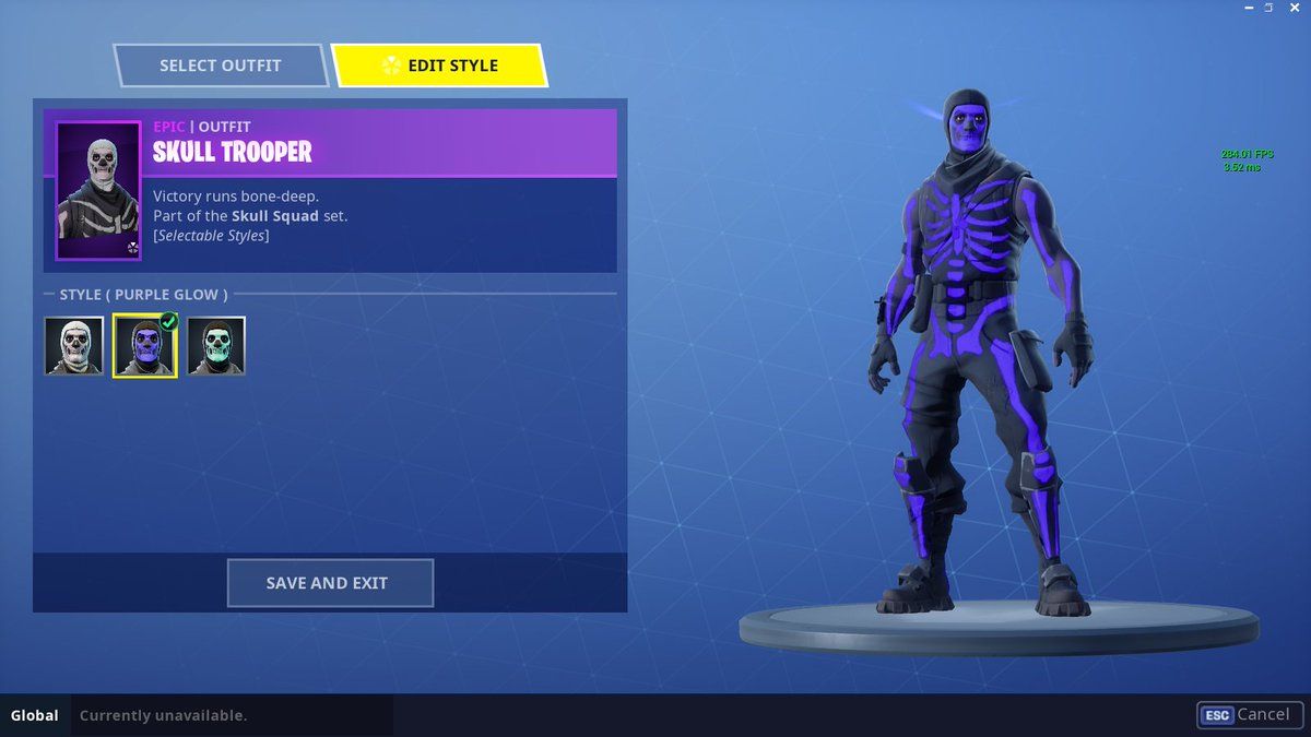 Exclusive 'Purple Glow' variant for original Skull Trooper owners