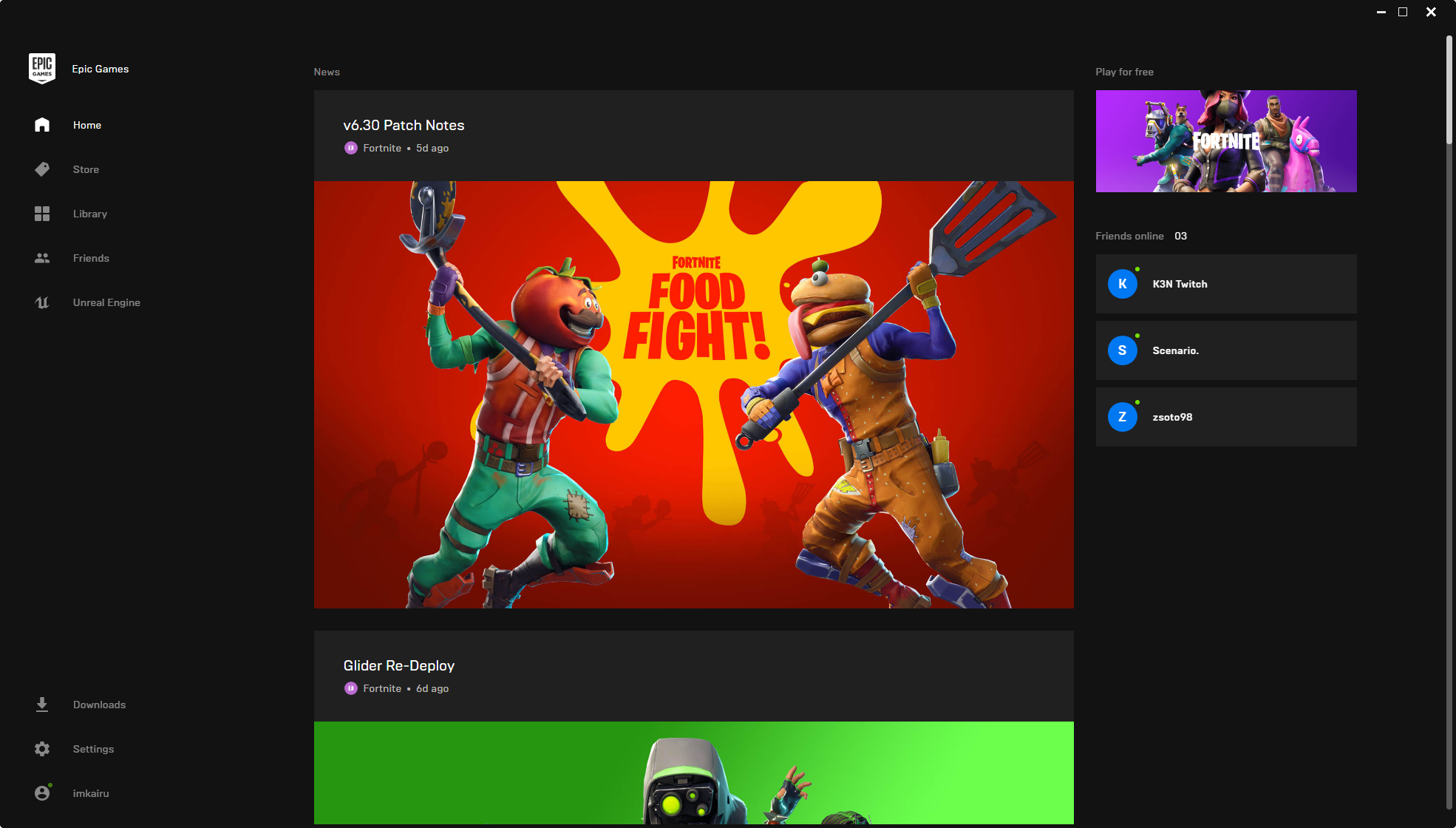 This is how the Epic Games Launcher looked back in 2018. : r
