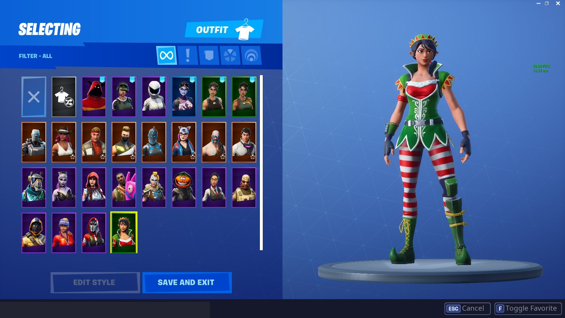 tinseltoes uncommon - fortnite character zoomed in pc