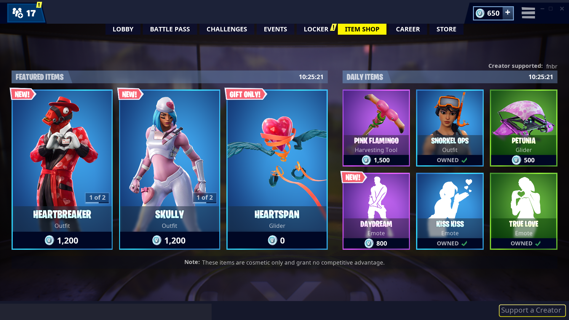 Fortnite Support A Creator 25 Fortnite How To Get The Free Heartspan Glider And Cuddle Hearts Wrap Fortnite News