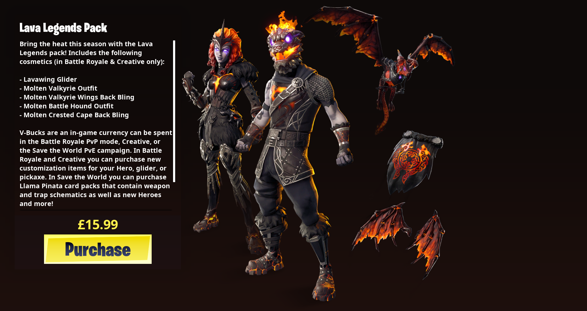 Lava Legends Pack Available Now In Fortnite Fortnite News - here s how they look in game