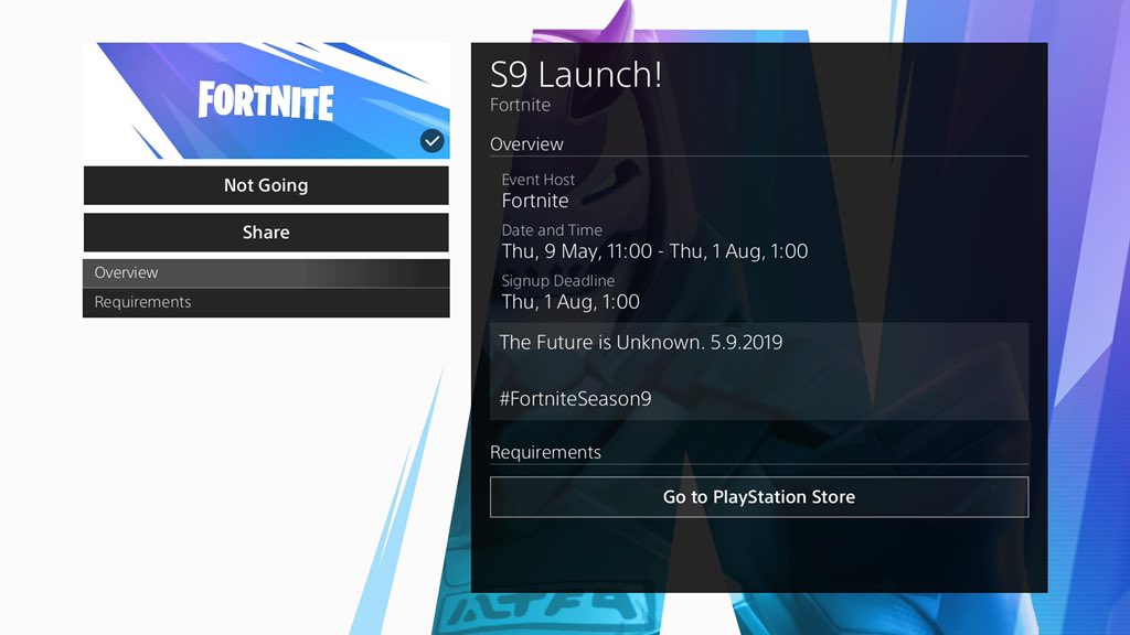 Fortnite Season 9 Ends July 31st Season 10 Begins August 1st 2019 - via ipugsiehd