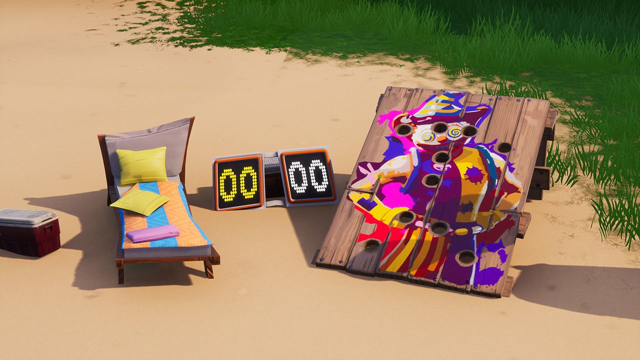 Fortnite 14 Days of Summer - Get a score of 10 or more on a carnival clown board location guide