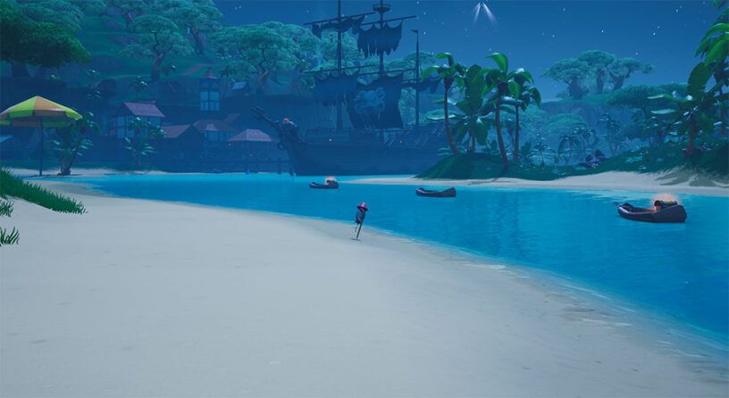 Fortnite 14 Days of Summer - Launch fireworks found along the river bank location guide