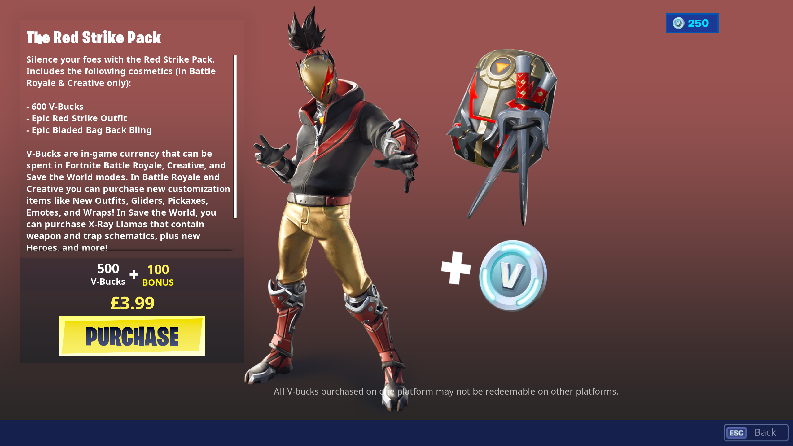 Fortnite: The Red Strike Starter Pack Now Available Worldwide