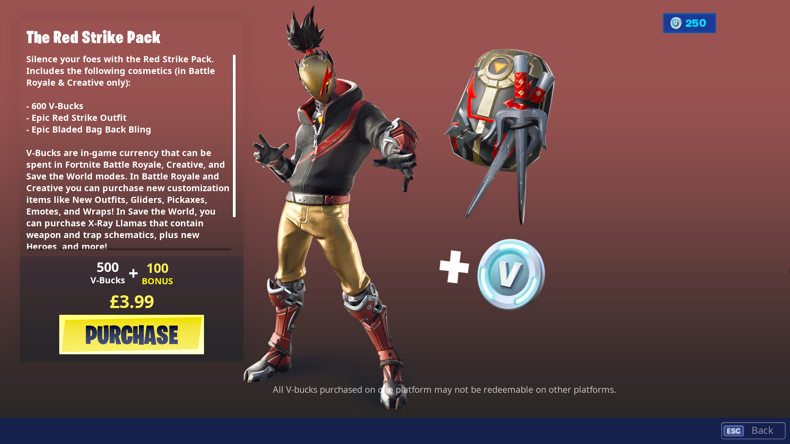 Fortnite The Red Strike Starter Pack Now Available - 