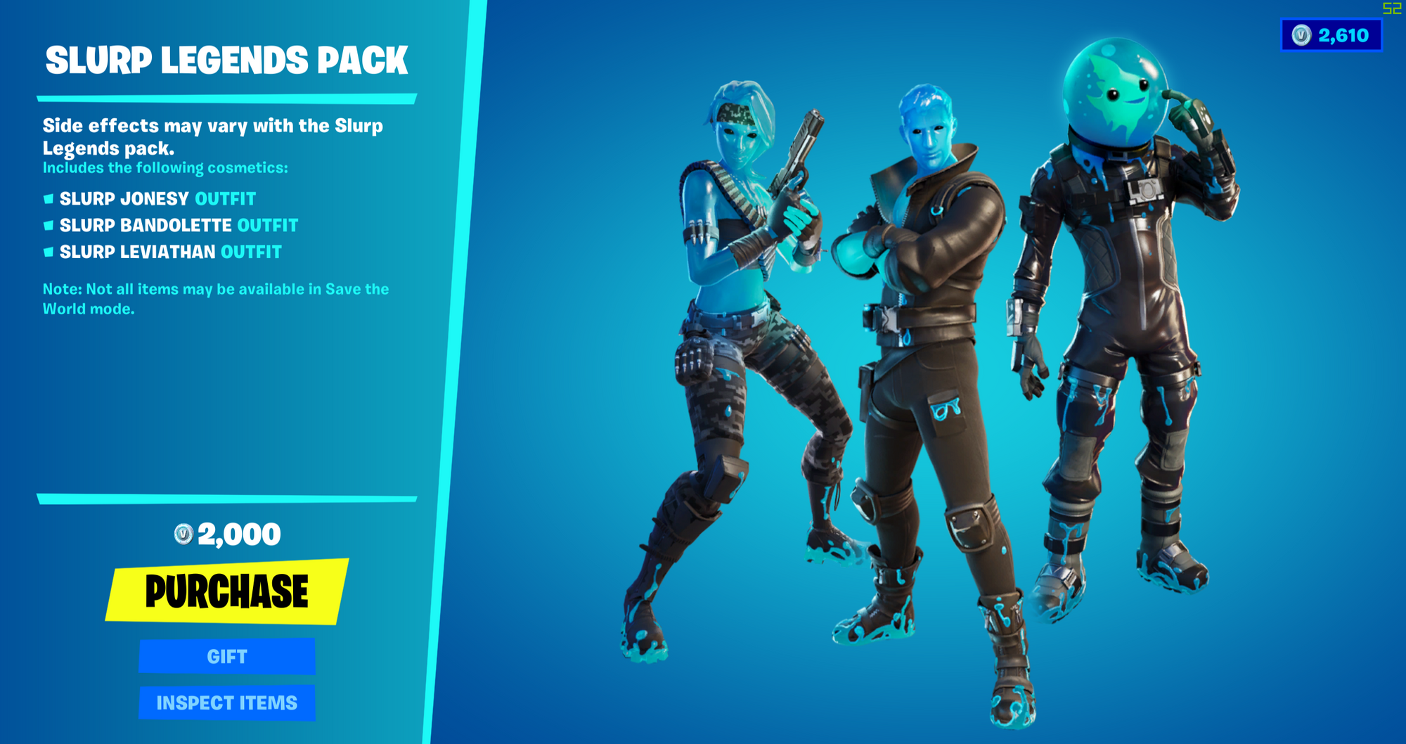 Slurp Legends Pack available in the Item Shop now