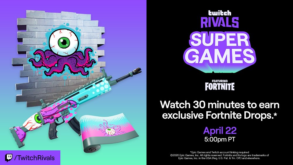 Unlock A Free Wrap And Spray For Watching Twitch Rivals On April 22 Fortnite News