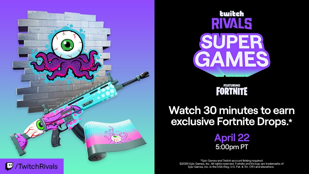 Free Spray Wrap Fortnite Unlock A Free Wrap And Spray For Watching Twitch Rivals On April 22 Fortnite News