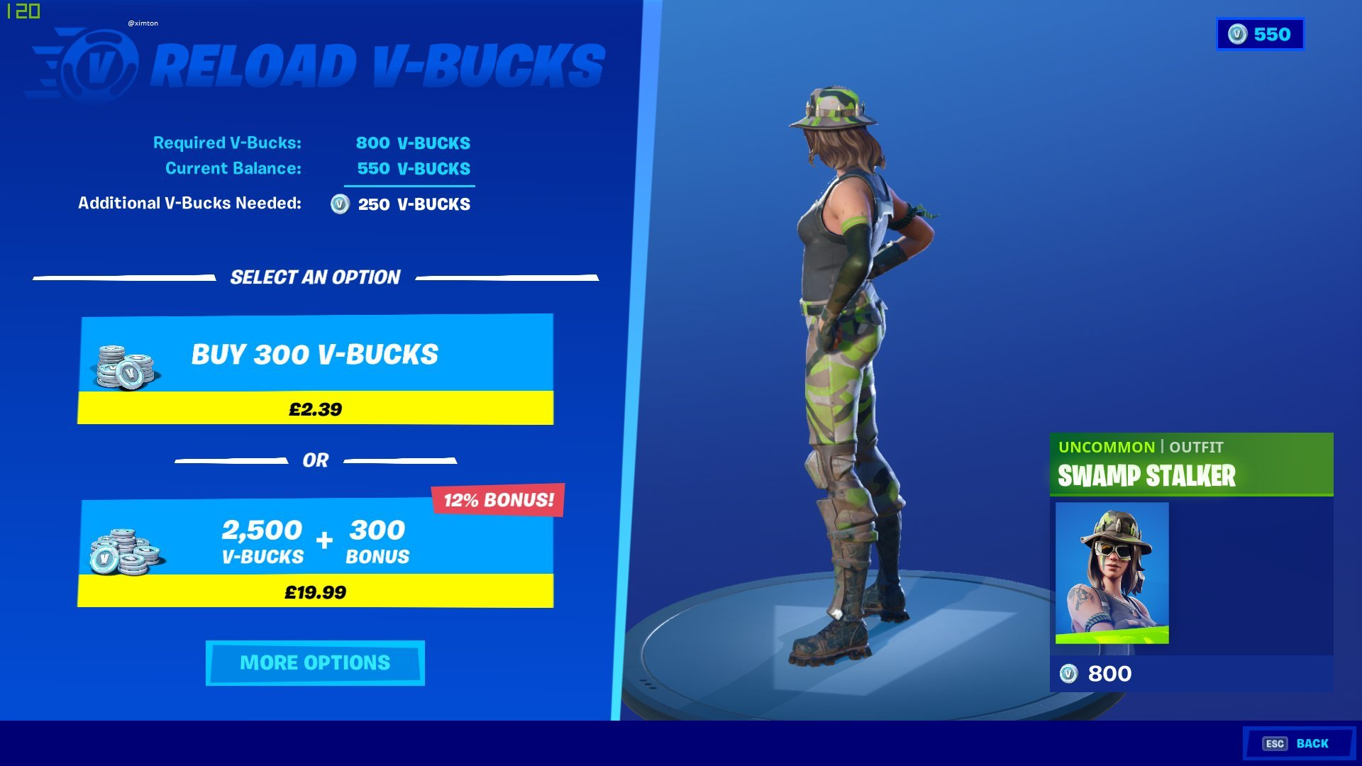 Reload V-Bucks feature enabled in Germany.