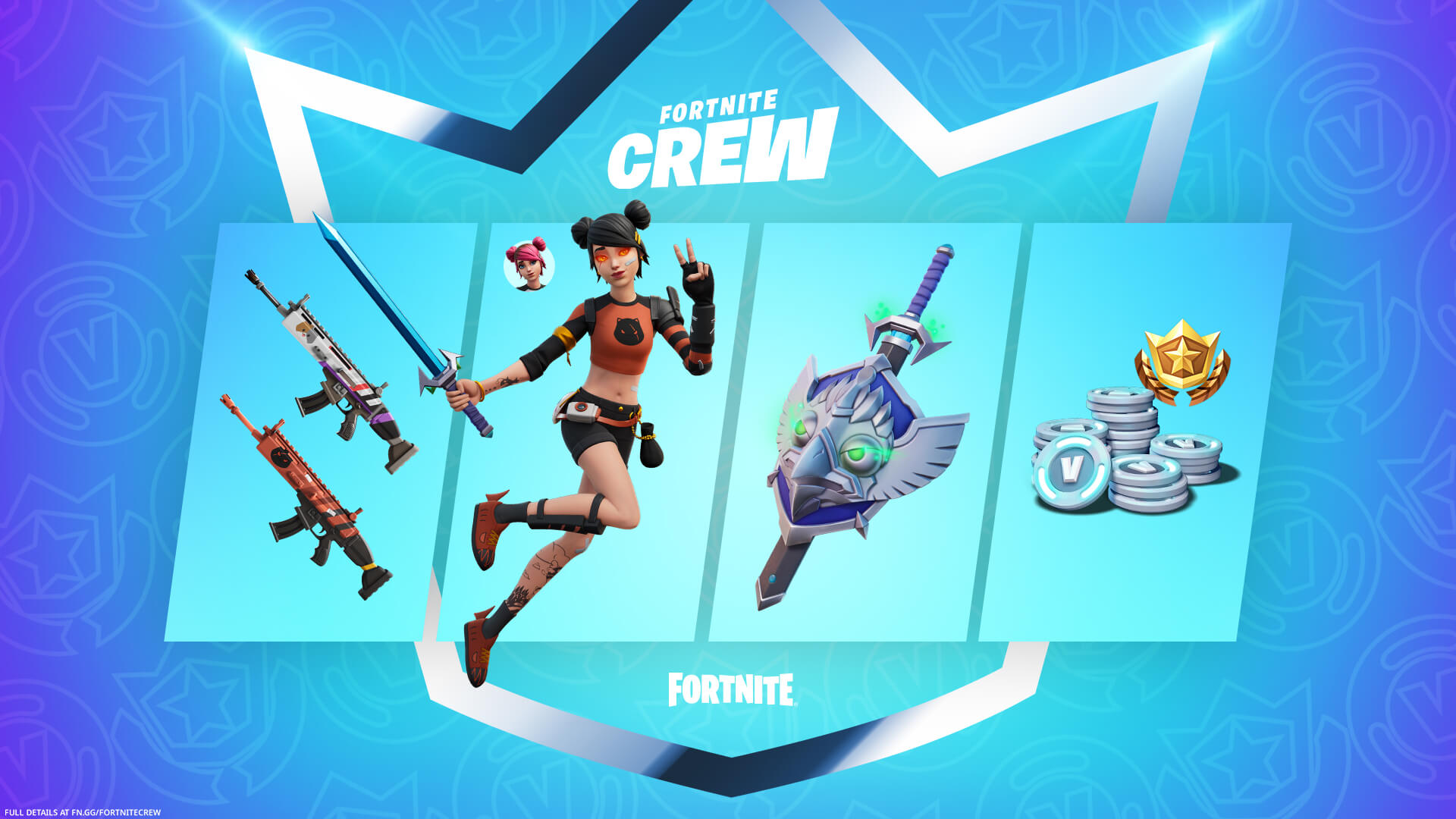 Fortnite Reveal the August 2021 Crew Pack: Summer Skye