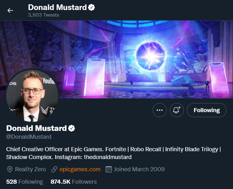 Fortnite' loremaster Donald Mustard leaves Epic Games