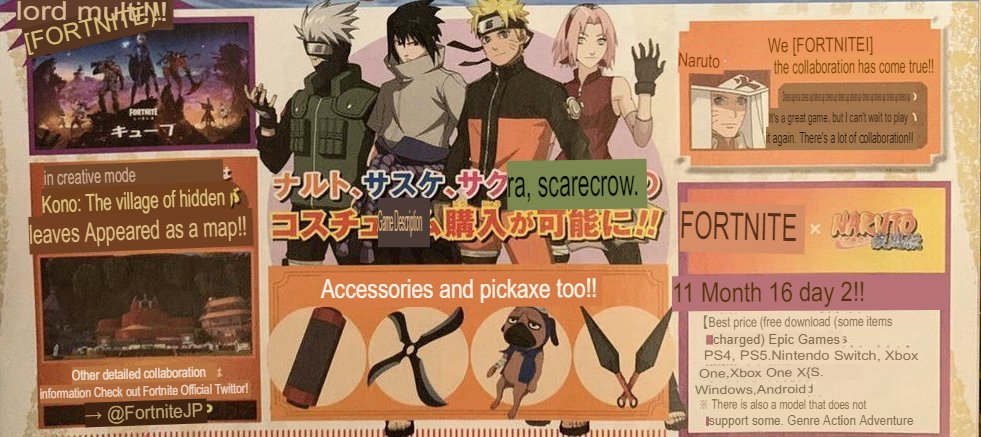 Fortnite x Naruto cosmetics leaked by Magazine