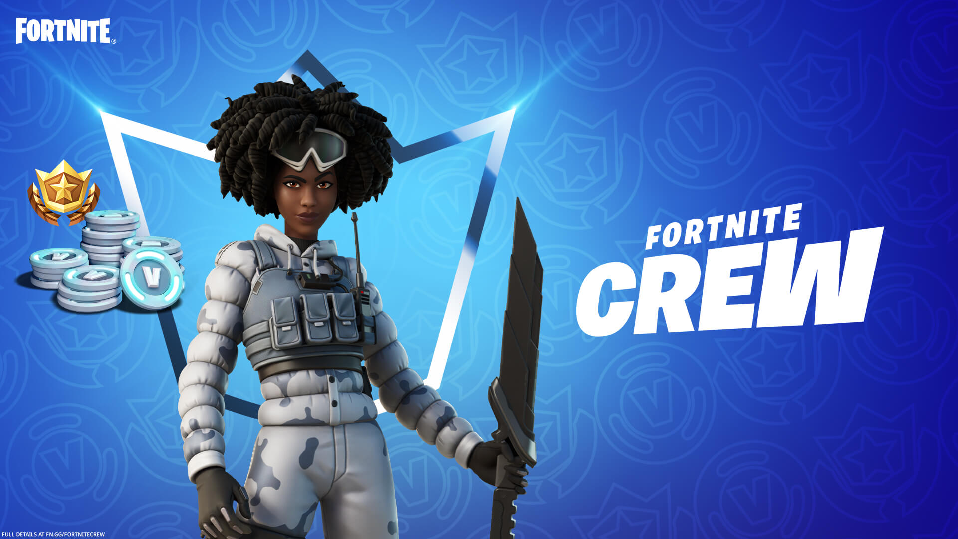 Fortnite officially reveals the January 2022 Crew Pack: Snow Stealth Slone