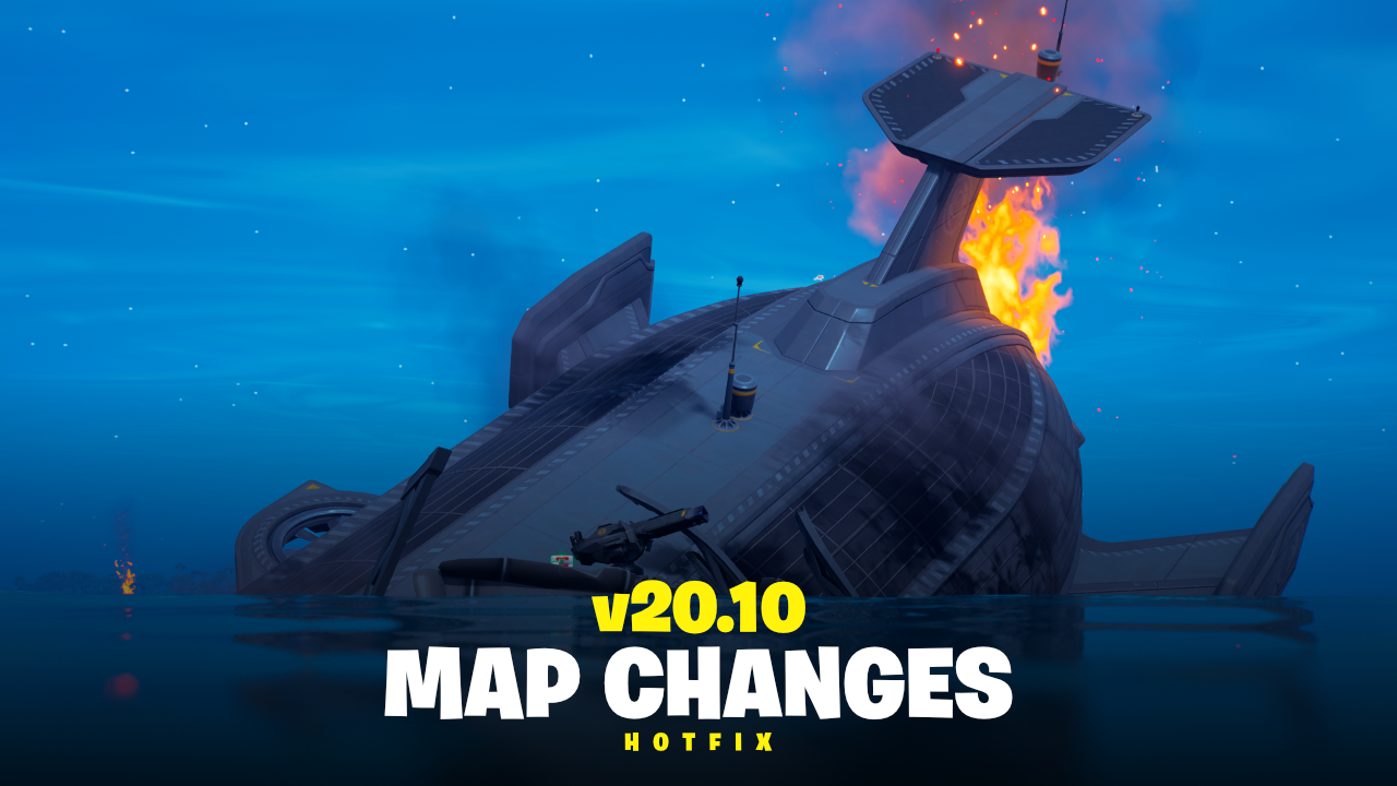 Fortnite v20.10 Hotfix Map Changes - Daily Bugle Blimp Destroyed