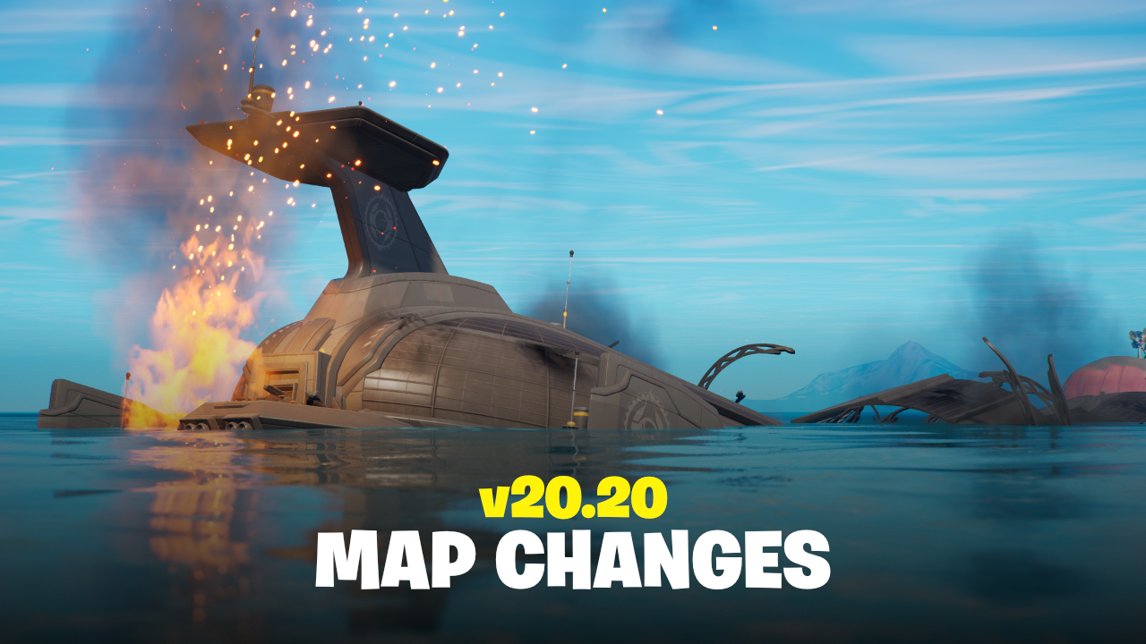 Fortnite v20.20 Map Changes - Condo Canyon Blimp Destroyed