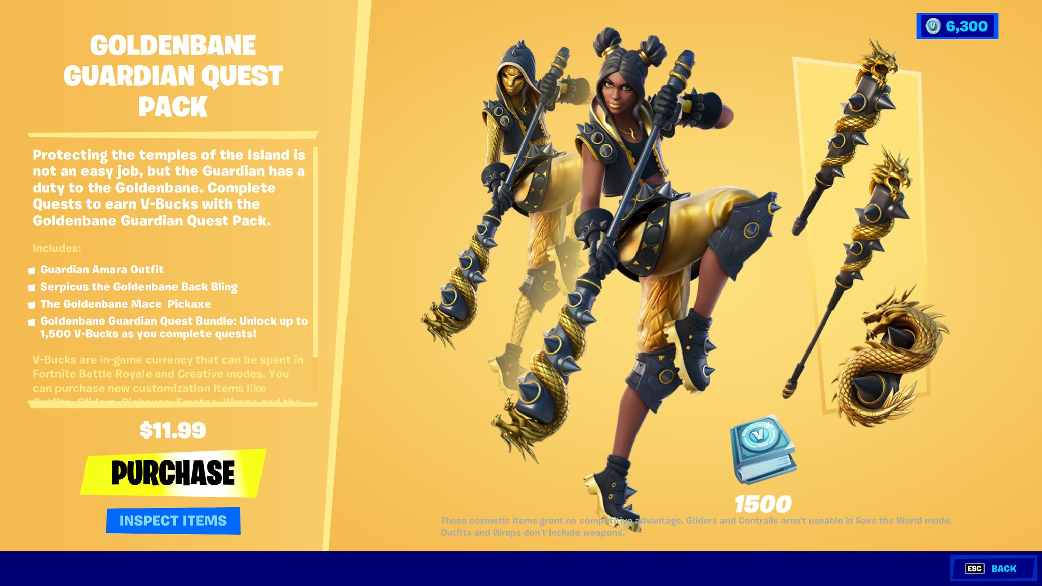 Fortnite Goldenbane Guardian Quest Pack Available Now