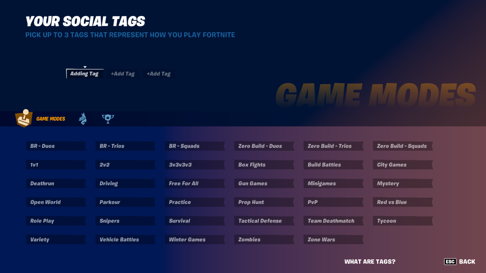 New Social Tags feature now live for all players