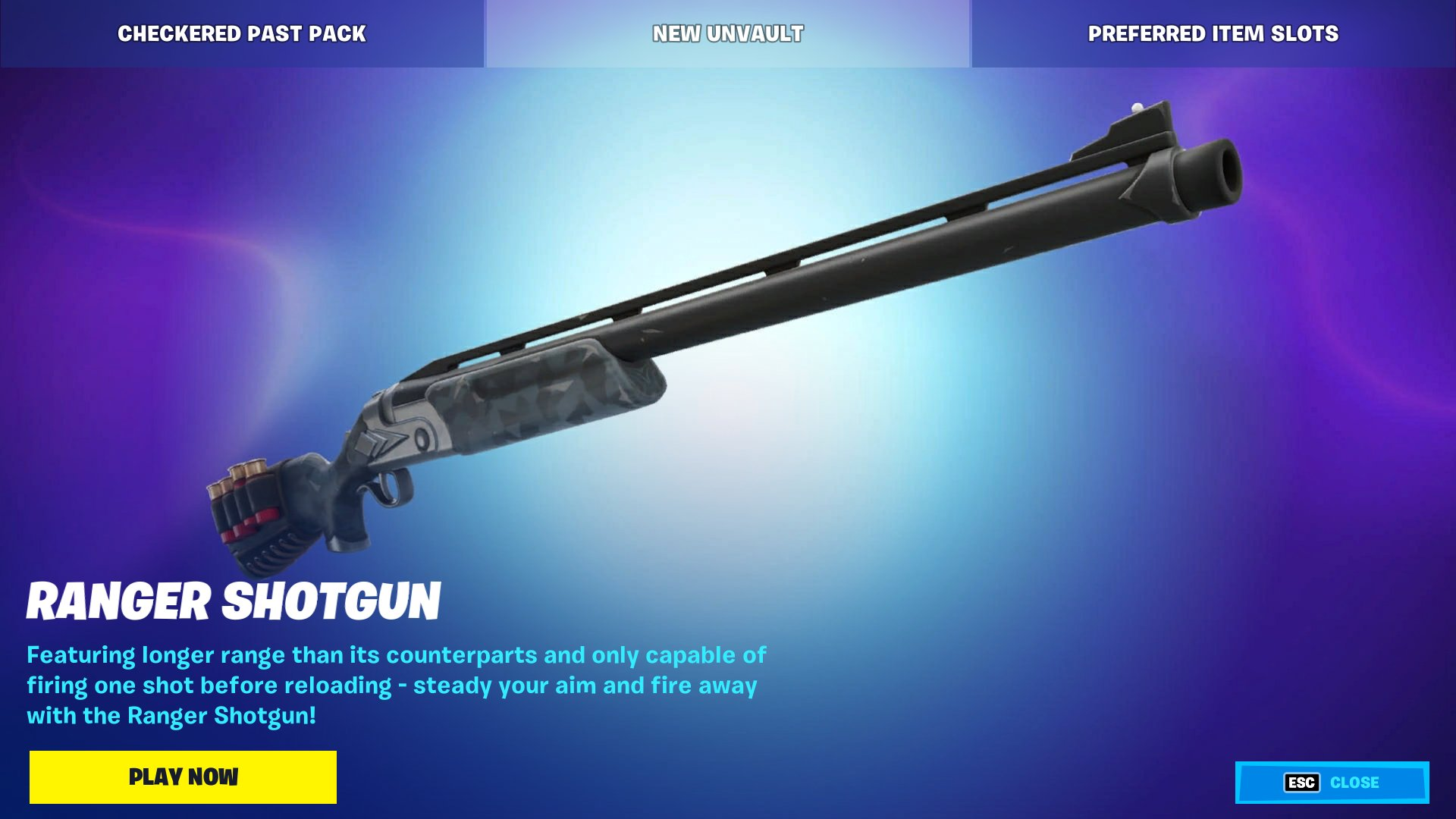 Fortnite v22.00 Hotfix - Ranger Shotgun Unvaulted