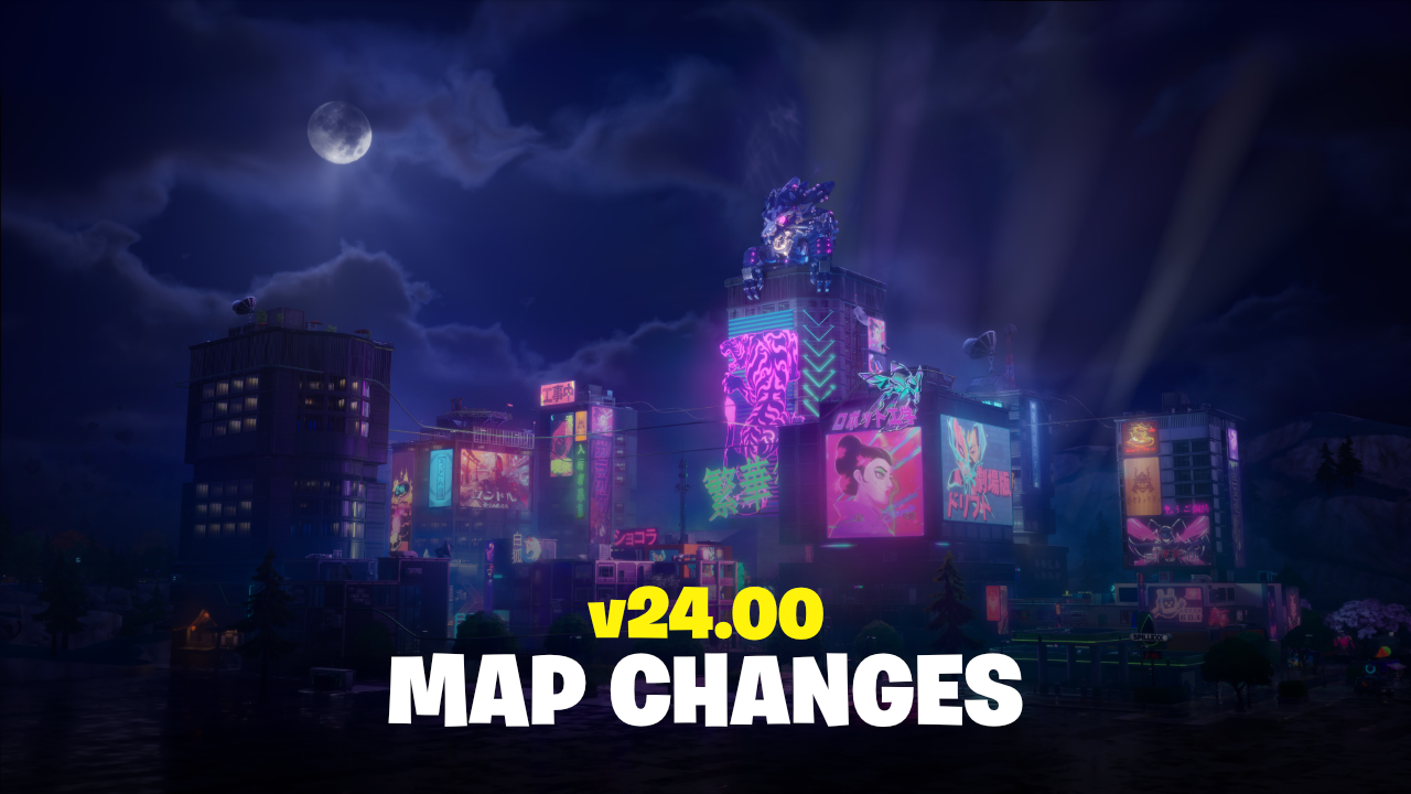 Fortnite v24.00 Map Changes - MEGA City, Kenjutsu Crossing and more