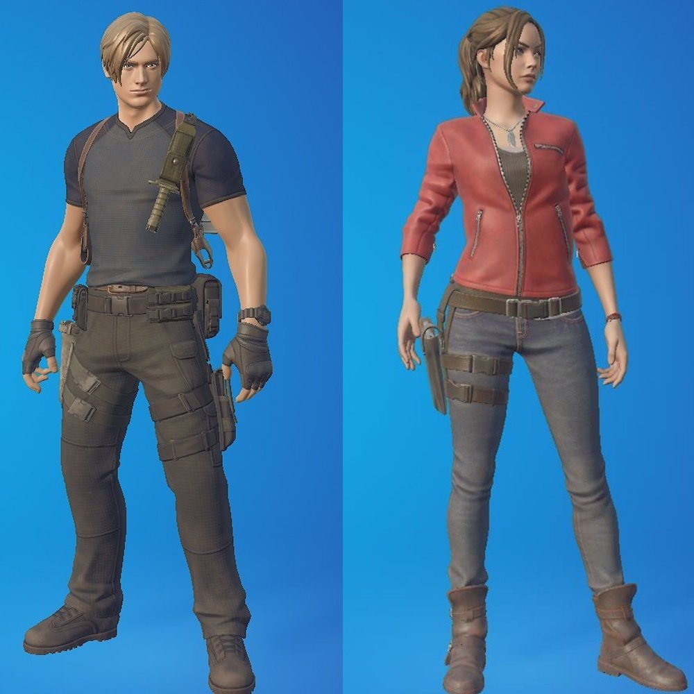 Fortnite x Resident Evil: Leon Kennedy and Claire Redfield Outfits Leaked |  Fortnite News