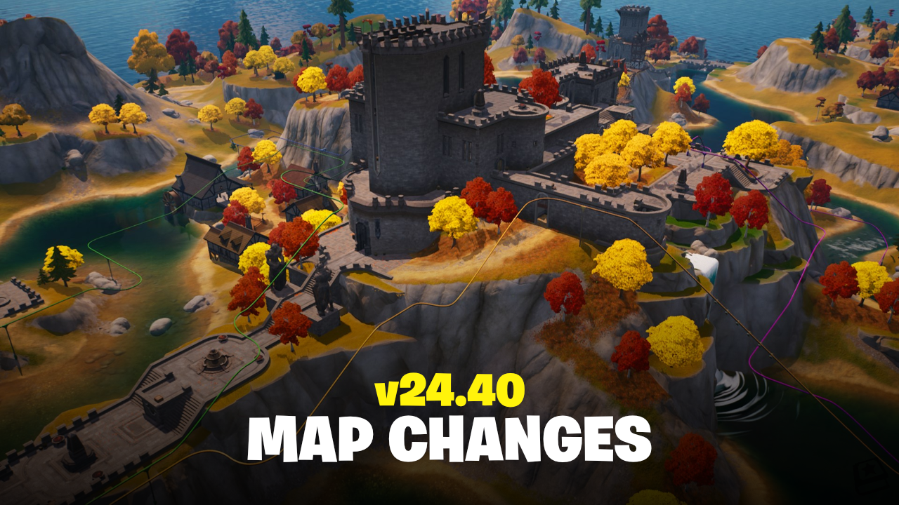 Fortnite v24.40 Map Changes - Jungle Vines, The Citadel Grind Rails and more