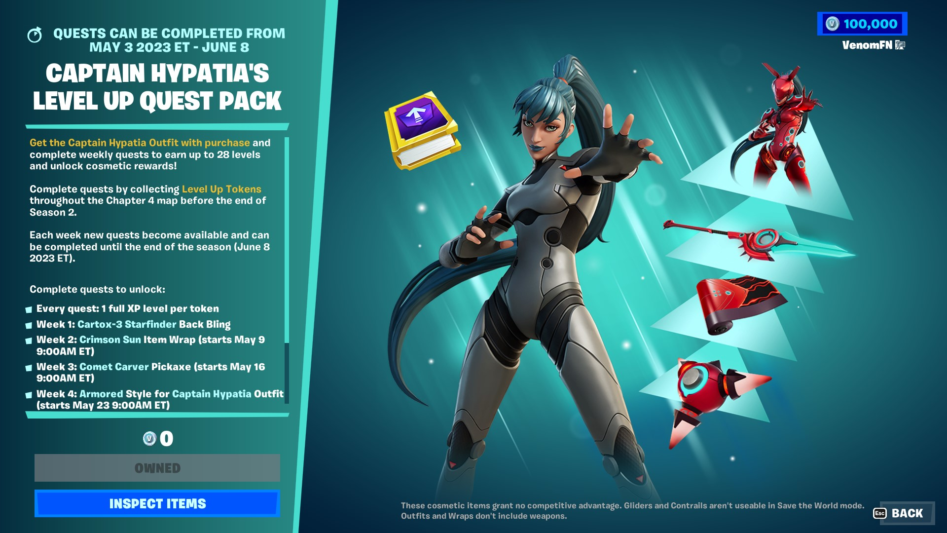 Captain Hypatia's Level Up Quest Pack Leaked in v24.30