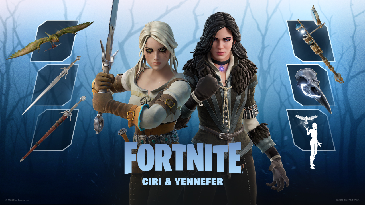 Fortnite x The Witcher: Ciri and Yennefer of Vengerberg Outfits Revealed, Available June 23