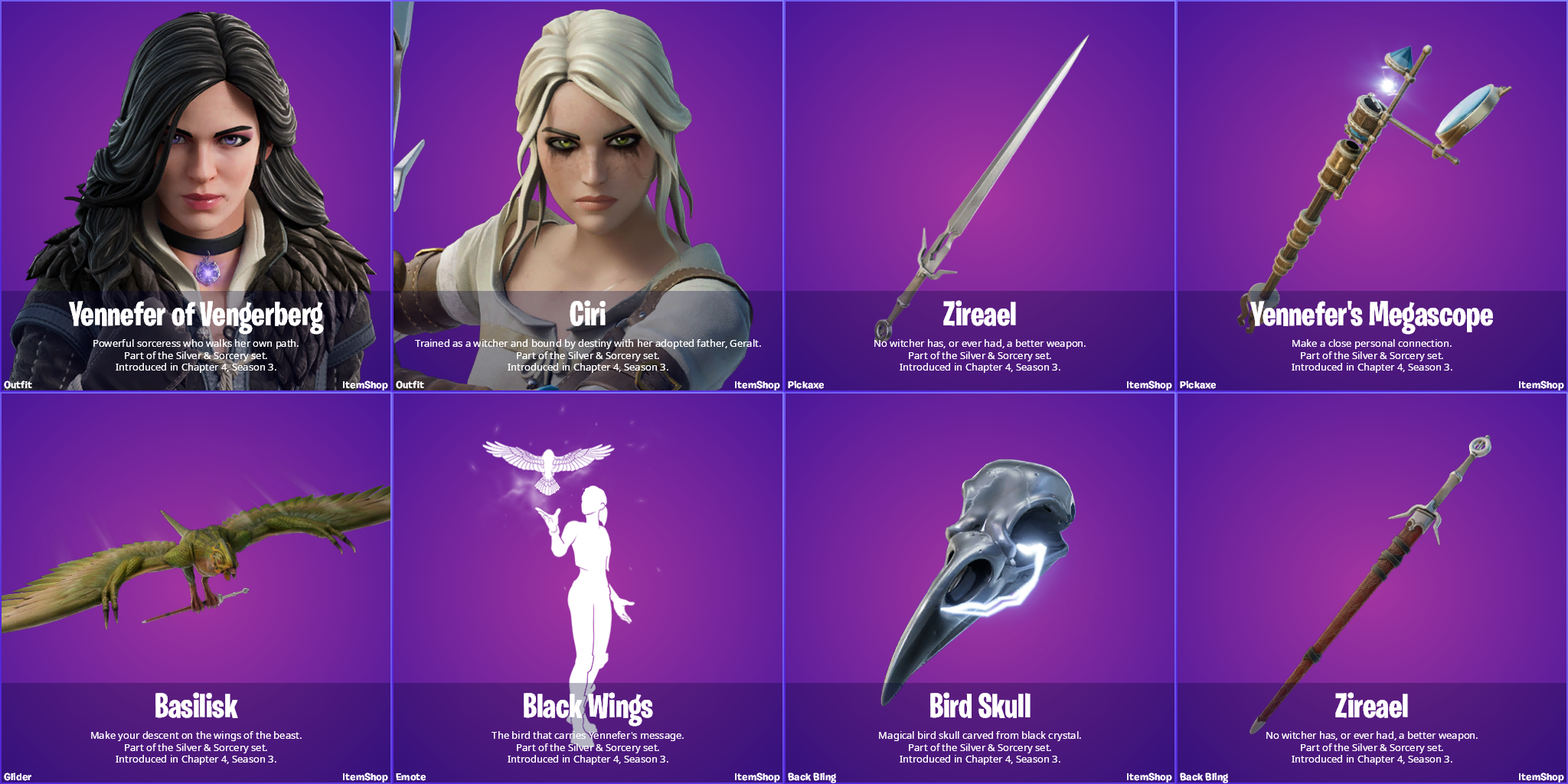 Fortnite x The Witcher: Ciri and Yennefer of Vengerberg Outfits Revealed, Available June 23