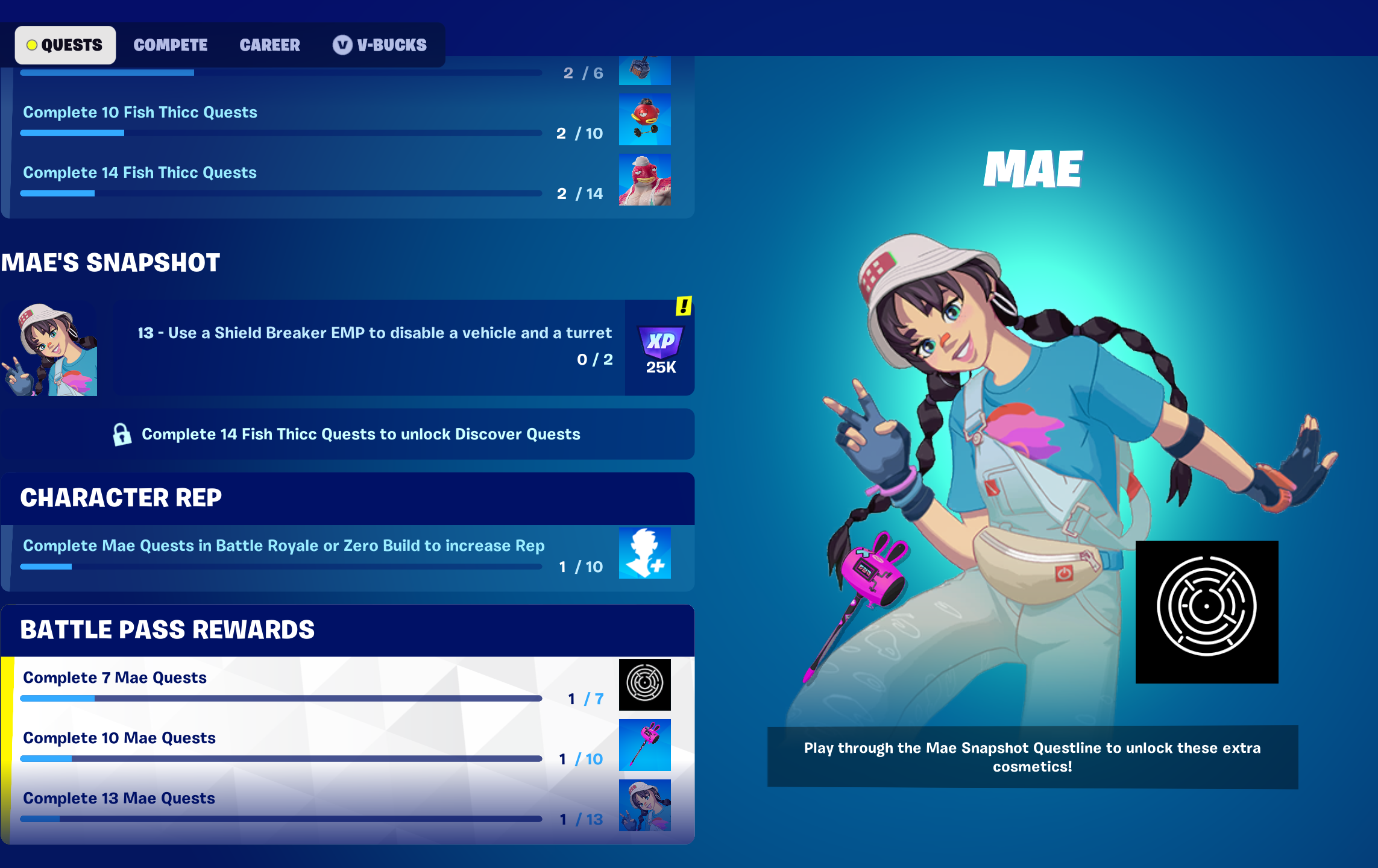 Chapter 4 Season 4: Mae Snapshot Quests Available Now